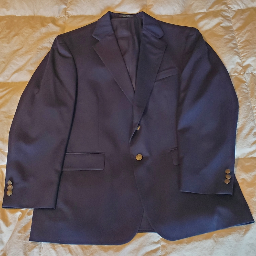 Oscar de la Renta Navy Blue Sport Coat Blazer